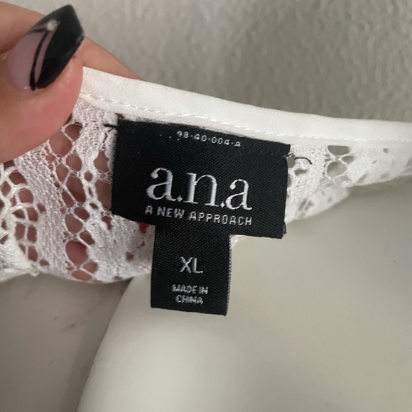 White blouse batwing women’s X-Large A.N.A - Picture 4 of 10